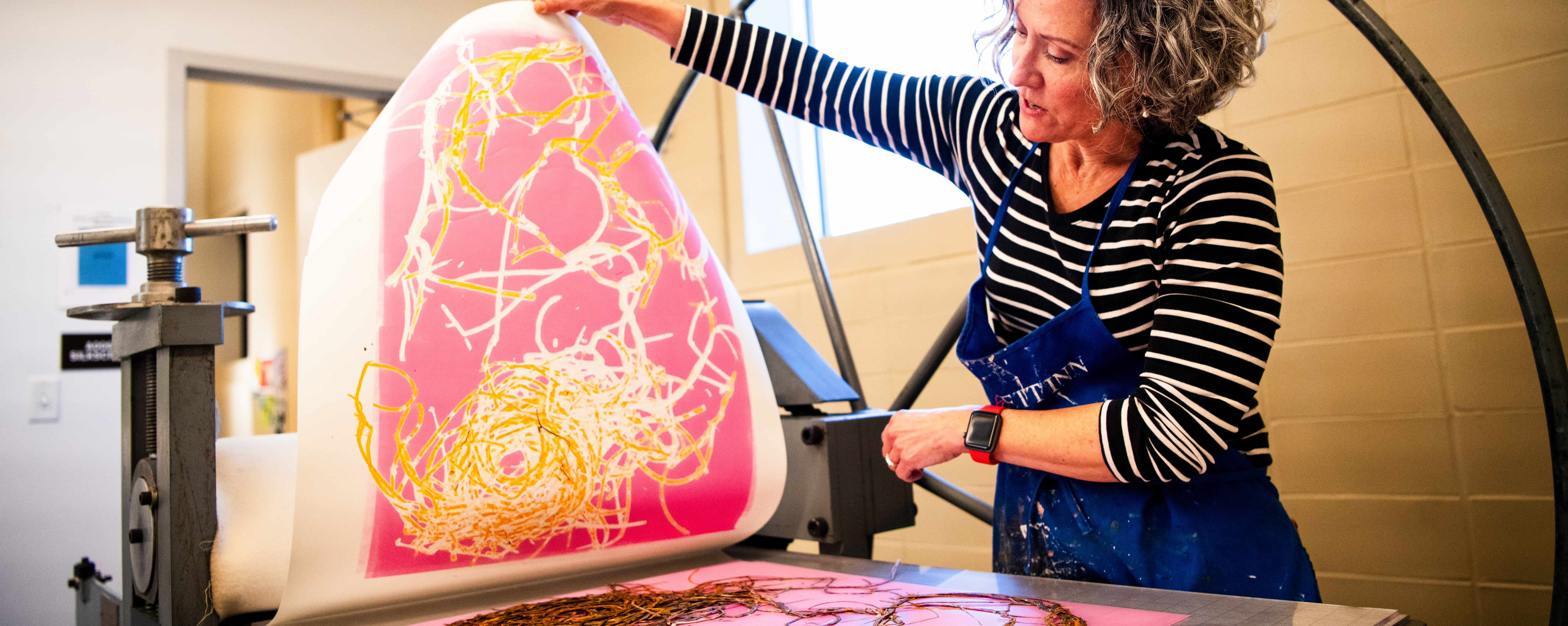 Arts @ Lehigh" written in a bold, hand-drawn cursive font using thick black lines...